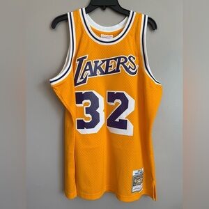 Mitchell & Ness Gold Lakers Jersey